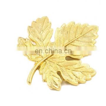 golden Maple leaf hair barette hair clips customized metal alloy hair clips hair accessories from yiwu factory