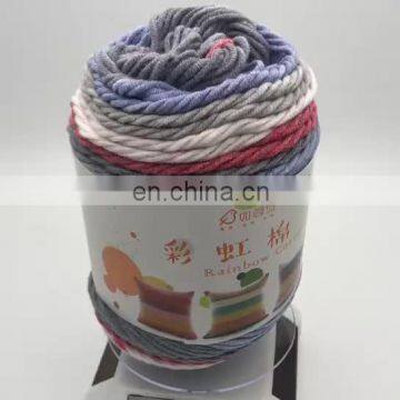 Manufacture Soft Acrylic And Cotton Blend Dyed Crochet Yarn Hand Knitting