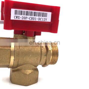 T-flow and L-flow 5v 12v brass DN15 DN20 DN25 CWX-20P 1.0B 2nm mini 3way 3-way motorized actuator valve