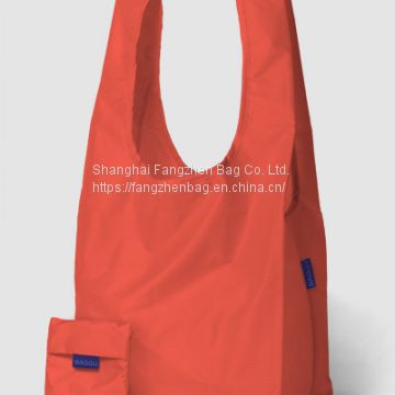 Big Supermarket Foldable Shopping polyester bag into Pouch Eco Friendly Rpet Tote Reusable Grocery Bags