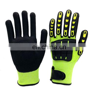 Nitrile Coated Cut Level 5 TPR Oilfield Cut Resistant Work Gloves Oil Drilling Heavy Duty Anti Impact Safety Gloves