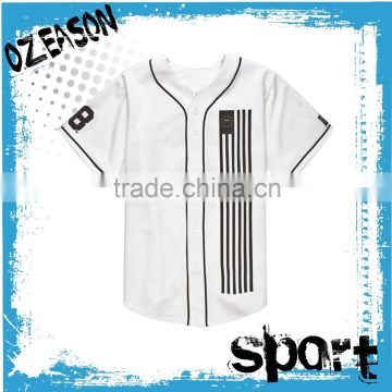 OEM no MOQ csutom youth softball jersey blank white baseball jersey