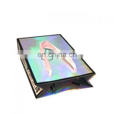 Custom Made Private Label Luxury Colored Laser Holographic Paper Bags