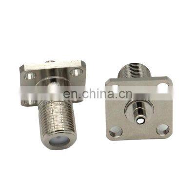 Conector Coaxial de radiofrecuencia, Serie F, cuatro tornillos,franjas.