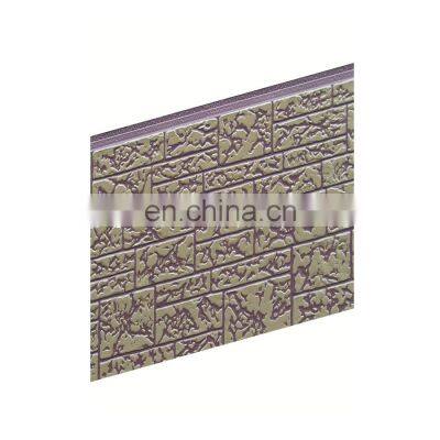 PU wood effect wall panels for exterior galvanized steel sandwich panel Industrial metal siding panels