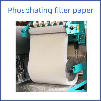 Phosphating solution treatment filter paper