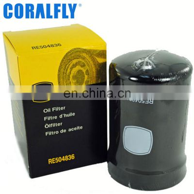 Coralfly Oil Filter Diesel Engine  RE504836 Use For John Deere Machine