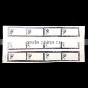 White Satin Hotstamped Label