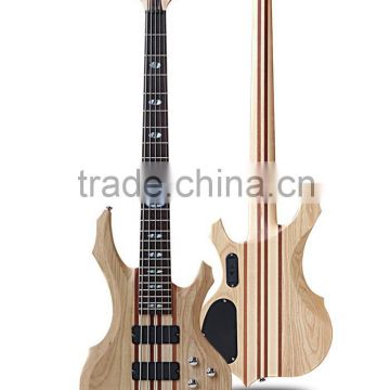 China solid 5 strings ASH body electric bass kit guitar
