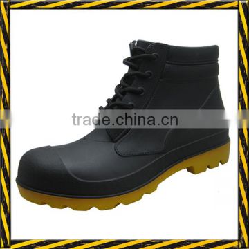 CE standard lace up ankle PVC safety boots