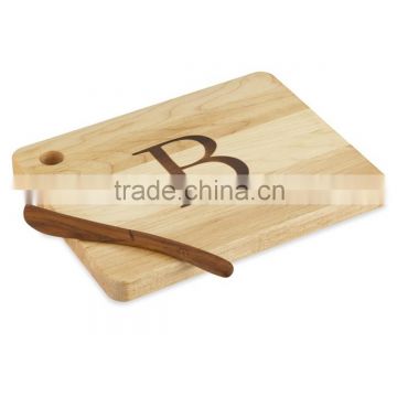 letter bamboo cutting board