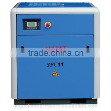SFC11D 11KW/15HP 8 bar AUGUST stationary air cooled screw air compressor for sale