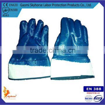 EN388 Heavy weight jersey lined nitrile Fully-coated Industry gloves