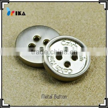 Light gold embossed sewing metal buttons with holes