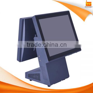15 inch lcd touch screen dual core USB port POS terminal machine