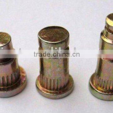 steel flat head rivet solid step rivet with color plating