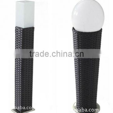 fashion PE rattan LED solar lamp with different style for your house