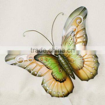 Antique Decorative hand painting outdoor metal butterfly hanging wall art