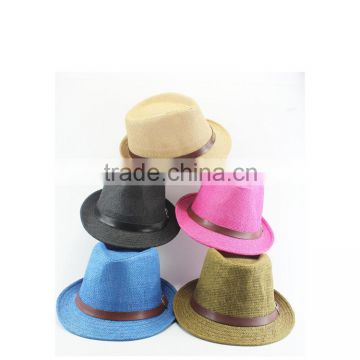 Colourful Feather Fedora Cap Handmade Flower Straw Hats Ventilate Top Quality