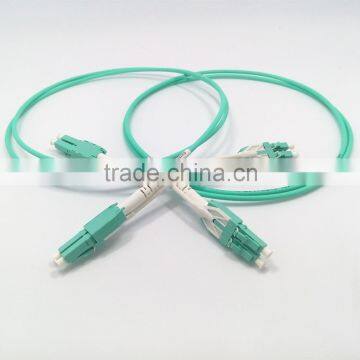 fiber optic LC uniboot patch cord with pull-tab