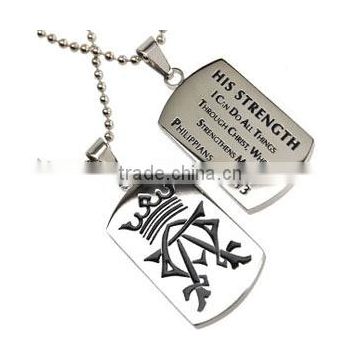 2SHE Fashion 316l/304 stainless steel dog tag