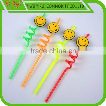 shape drinking straws with different cartoon pattern