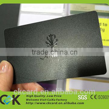 Fancy design frosted finishing plastic PVC business card with spot UV