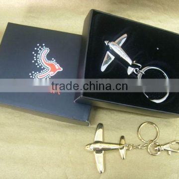 High-end Metal Airplane Keychain for Gifts