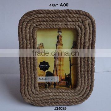Jute Photo Frame in rope style available in all Photo Sizes and partterns