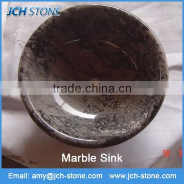Wholesale grey marble round hand washing sink