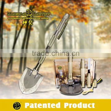Magical Mastiff Multifunction Shovel with tactical axe ,metal cutting tools and rescue knives