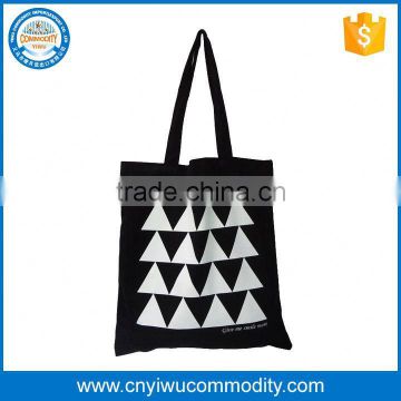 12oz black shopping cotton bag printing customized logo