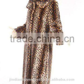 2012 new leopard lady long fur coat