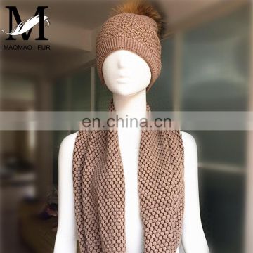 New Design Wool Unisex Plain Knit Hats High Quality Wool Scarf Hat and Scarf Knitting Machine