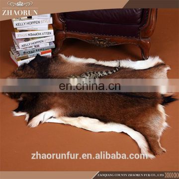 100% real natural goat skin fur rug blanket