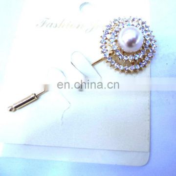 Fashion flower big pearl brooch