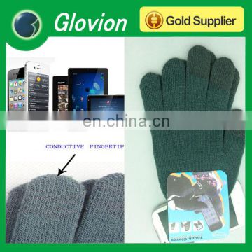 Wholesale Euro-american Winter Knitted Unisex gloves for touch screen iphone