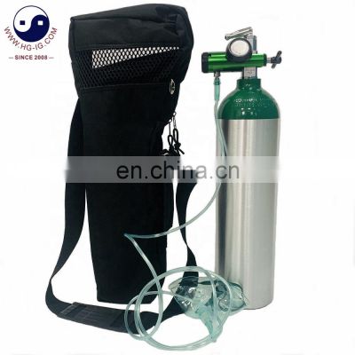 Cylinder Oxygen Regulator Flowmeter and Black Bag HG-IG ME/2.9L Medical Oxygen Aluminum Aluminum 6061,aluminium High 2.9liters