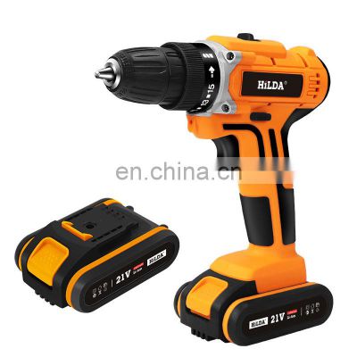 Electric Cordless Power Impact Wrench Drill Set 21V Electric Driver Tool Kit with 24+1 High Torque 2 Speed drilling machines