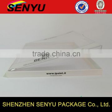 fancy design & customized ipad Air 2 genius case packagings, paper box packaging with big clear PVC window