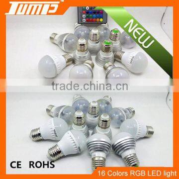 Factory competitive price E27 3W IR remote control LED light color change LED light