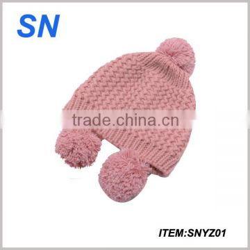 good quality promotion acrylic knitted crochet lady hat