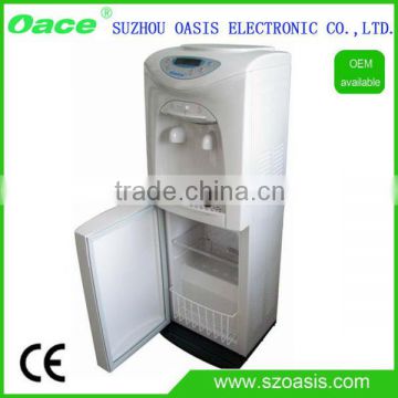 Stand Safety Home And Office Hot/Warm/Cold Drinking Fountain with a refrigerator