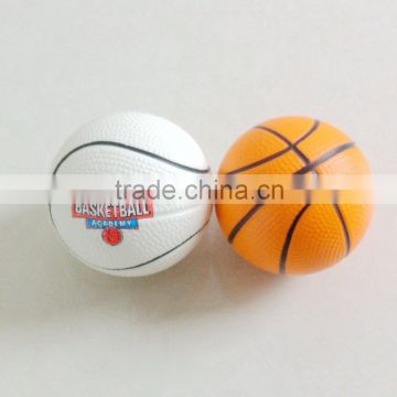 pu foam basketballs white and orange basketball stress ball