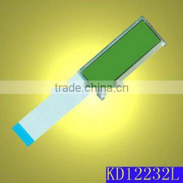 122x32 STN positive transflective yellow green LCD