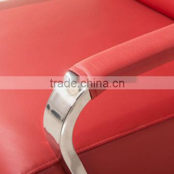 leather chair with arm modern metal