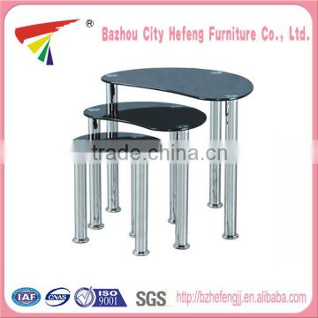 China manufacturer glass coffee table with stools