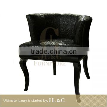 2014 New postmodern left arm dining chair sale with oxhide leather, JC01-21 from china supplier-JL&C Furniture