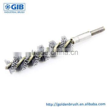 18 mm Abrasive Nylon Interior Brush with Thread, Tube Brush with Shank