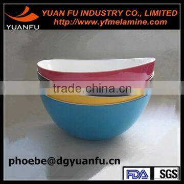 2 color melamine salad bowl